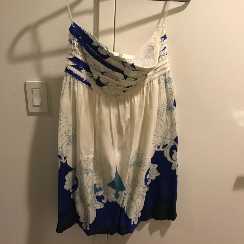 BLUE STRAPLESS DRESS EUC - Picture 4 of 4